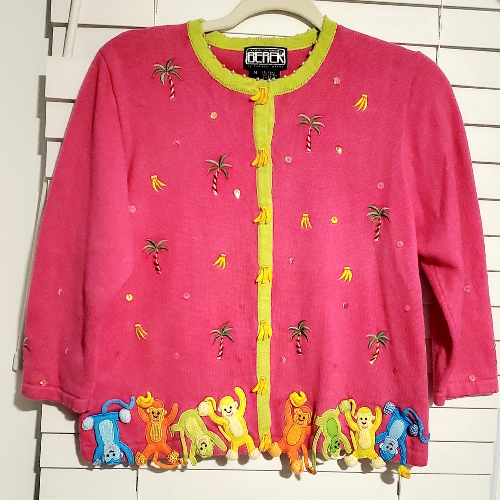 Berek Monkey & Banana Themed Sweater